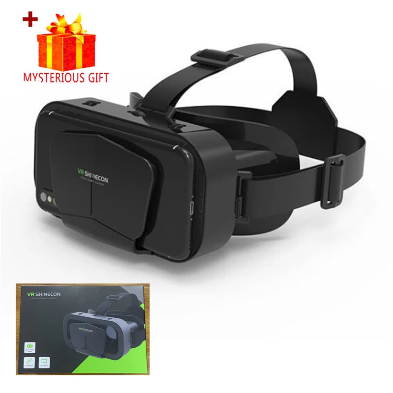 Shinecon Viar Virtual Reality VR Glasses Headset 3D Device Helmet Goggles Lenses For Smartphone Smart Phone Game Cell Mobile Set