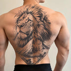 Magic Juice Ink Waterproof Tattoo Stickers Full Back Large Size Herbal Juice Temporary Tattoos Men Body Art Dragon Tiger
