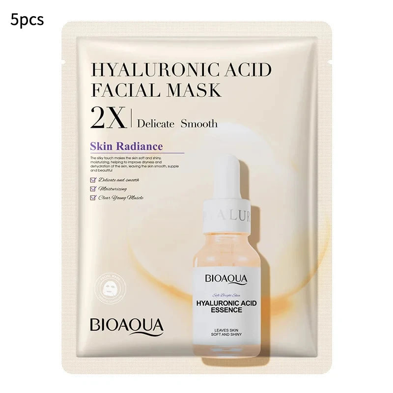 20pcs/5pcs Centella Collagen Face Mask VC Moisturizing Refreshing Sheet Masks Hyaluronic Acid  Facial Mask Skin Care Products
