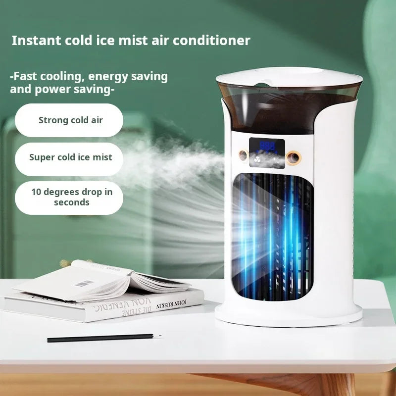 Portable Desktop Cold Air Fan USB Mini Home Use Multi-Function Air Conditioner Fan for Personal Cooling