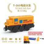 Electric Train Locomotive Magnetic Car Diecast Slot Fit All Brand Wooden Train Track Railway For Kids children's Toy W02