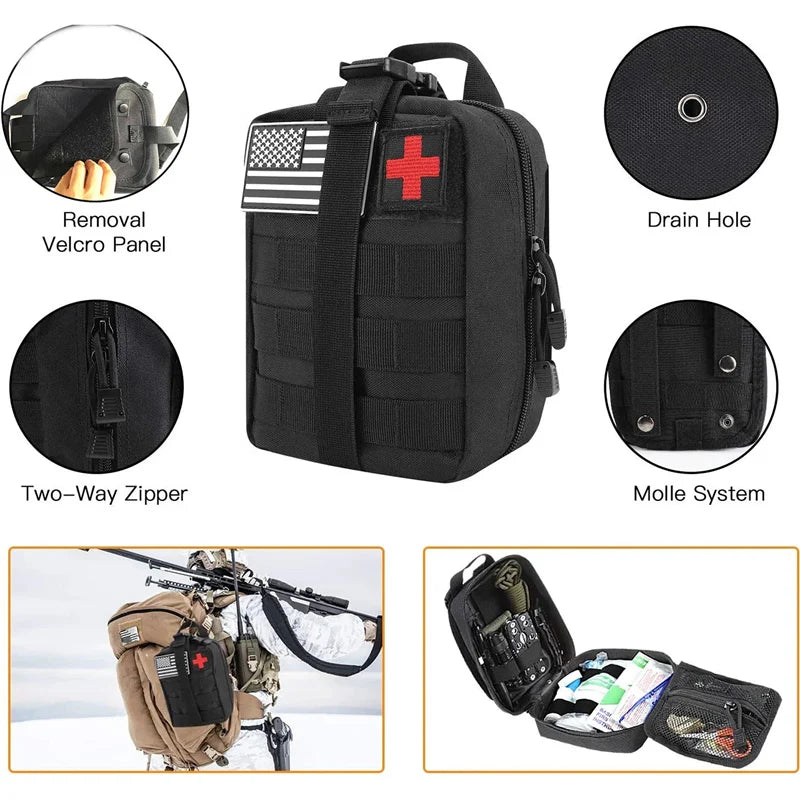 Outdoor First Aid Kits Multi-functional Survival Gear Emergency Supplies Kit Trauma Bags Camping Hiking Hunting Adventures Bag