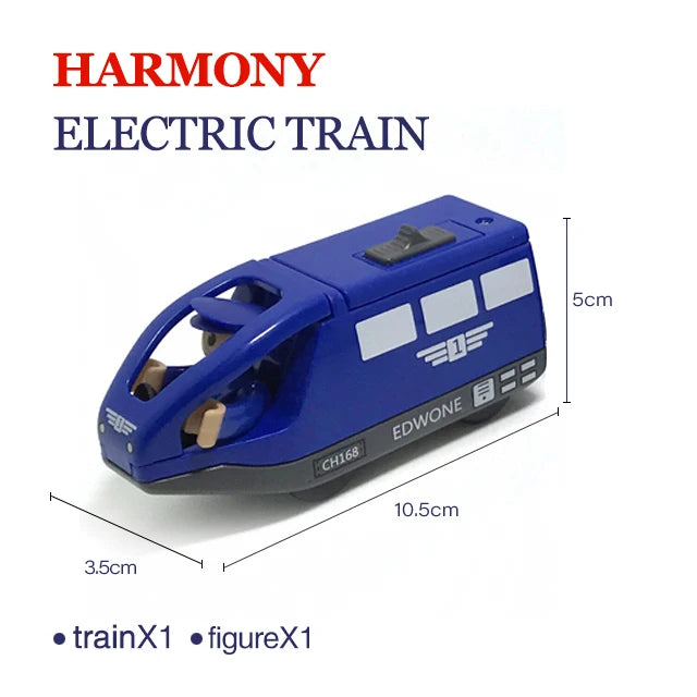 Electric Train Locomotive Magnetic Car Diecast Slot Fit All Brand Wooden Train Track Railway For Kids children's Toy W02