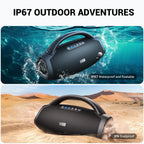 W-KING 200W RMS Portable Bluetooth Speakers, Massive Bass Party Boombox IPX7 Waterproof Speaker Large, Loud Outdoor Speaker