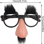 Novelty Glasses Funny Big Nose Glasses with Eyebrows / Mustache Halloween Birthday Parties Funny Photo Props