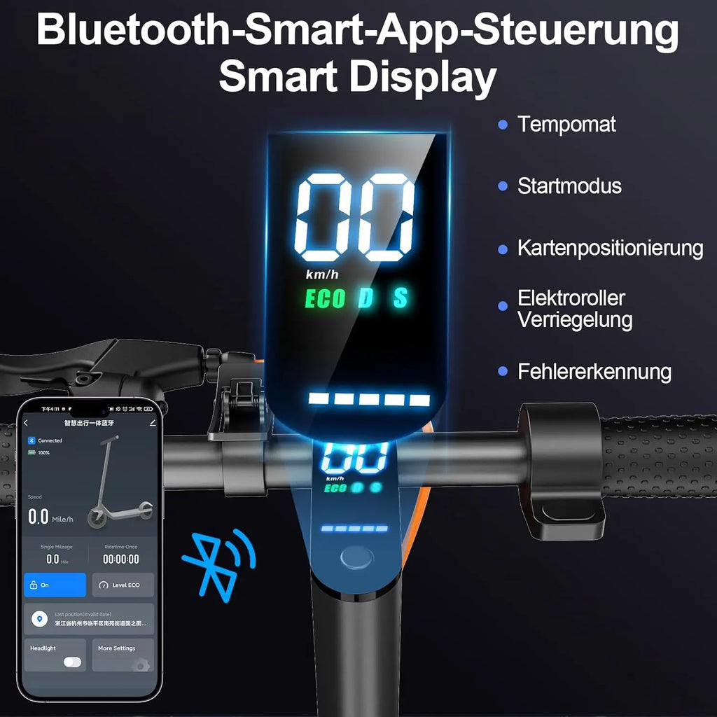 TODIMART T6 ABE e-scooter with road approval, 30 km, 350W, inch tires, Dual shock absorbers, e-scooter for adults