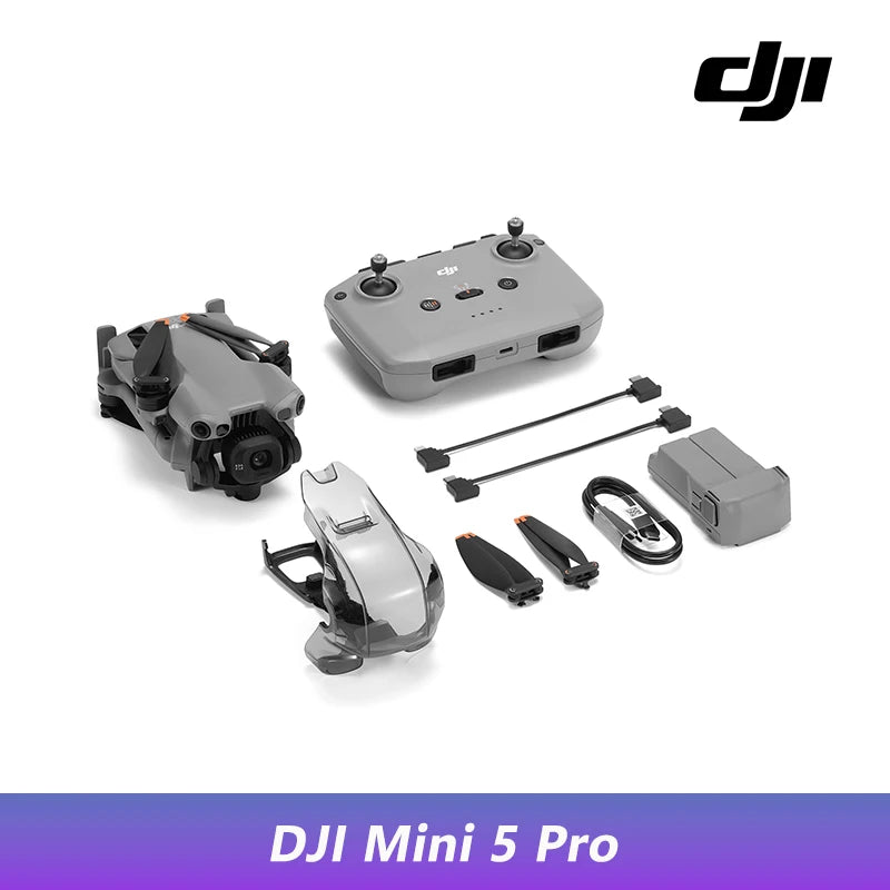 [EU STOCK] DJI Mini 5 Pro Ultra-Light & Foldable Drone with Camera 1-Inch CMOS Omnidirectional Obstacle Sensing ActiveTrack 360° 225° Gimbal Rotation 20km Transmission 4K Drone for Beginners C0