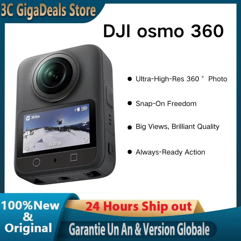 DJI Osmo 360 Camera , Waterproof 8K 360° Action Camera 1-Inch 360° Imaging,Native 8K 360° Video, 105GB, 360 Action Camera