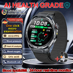 ECG High-end Health Smart Watch Men Blood pressure lipids bloodoxygen Body analysis Uric acid Health Tracker Smartwatch Men lady
