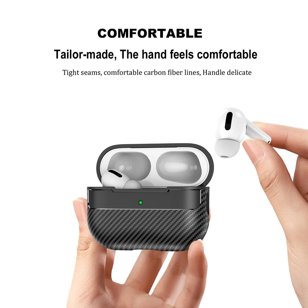 Carbon Fiber Case For AirPods Pro 2023 Wireless Earphone Case For AirPods Pro 2 3 1 Protective Cover For Air Pods Pro 2nd 3rd