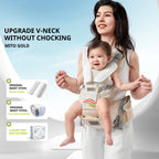 AIBEDILA Baby Carrier Waist Stool Ergonomic Kangaroo Baby Carrier with Knob Breathable Newborn Waist Stool 0-36M