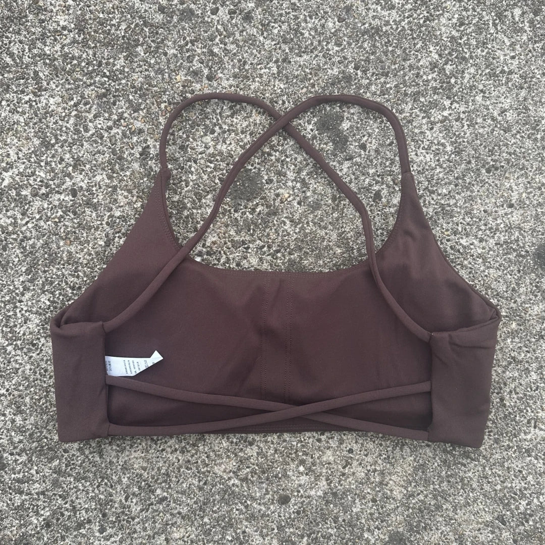 Solid Color underwear Cross Back Women Fitness Sports Bra Top Yoga Comprehensive Training Jog Chest Pad Spaghetti Strap Beauty