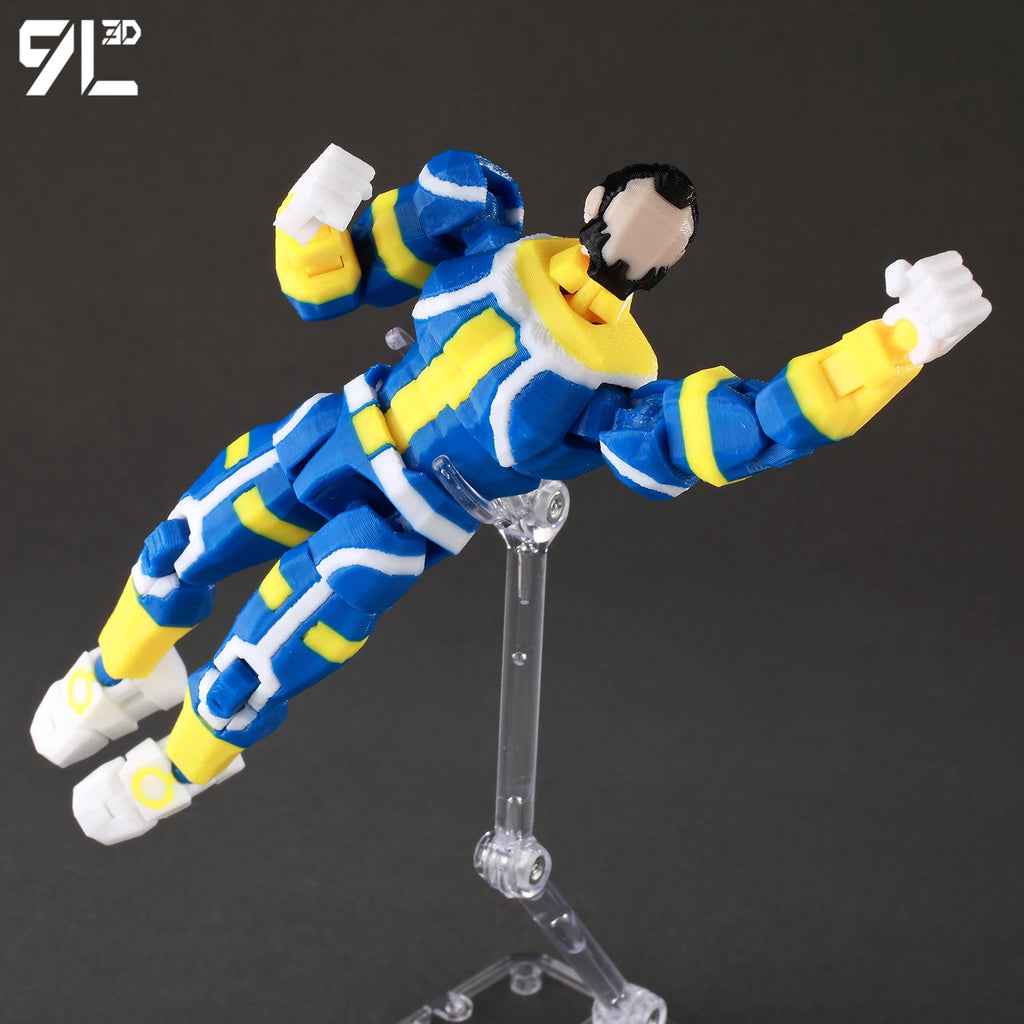 9L3D Superhero Team Invincible Boy Heroes Action Figure Lucky13 Dummy13 Multi-Colored T13 Multi-Jointed Collectible Toys Titan13