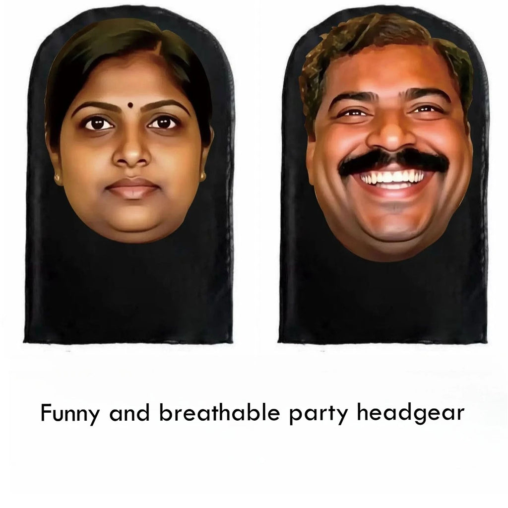 Funny Indian Facial Expression Spoof Abstract Humorous Mask Novelty Live Streaming Outdoor Prop Cosplay Costume Accessories