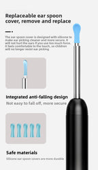 Visual Ear Wax Cleaner with Camera Safe Earwax Removal Endoscope with 5M Camera Luminous Otoscope Ear Cleaning Tools Ear Care