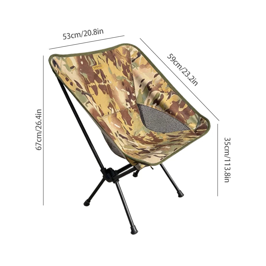 TARKA Foldable Camping Chairs Set Lightweight folding Chair Ultralight  Backpacking Moon Chairs for Garden Picnic Beach Fishing