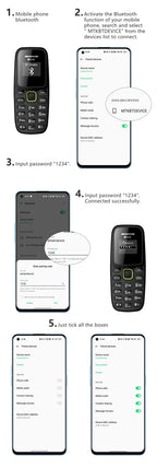 BM310 Small Mobile Phones Unlocked Bluetooth Earphone Telephone Low Radiation Automatic Call Recording Dual SIM Small Cell Phone