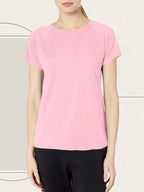 Women’s  Quick Dry Short Sleeve Resilience Gym Sports Moisture Wicking Round Neck T-Shirt Training Exercise Gym Sport Shirt