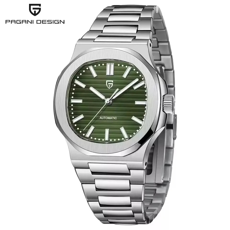 PAGANI DESIGN New Sporty Elegance Mechanical Watch Sapphire Seagull ST16 Movt Man watch Stainless Steel Luminous Men's Watches
