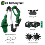 NewBeny Electric Garden Tiller Cultivator Scarifier Foldable Rototiller Soil Loosener Garden Tool