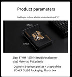 Brand New 54-piece Black and Gold Plastic Playing Card Foil Poker Set Magic Tool Party Tabletop Game