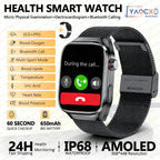 2026 New Nursing Grade Uric acid Blood lipids Smart Watch Men ECG+PPG Blood Pressure Heart Rate Bluetooth Call Health Smartwatch