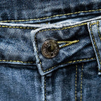 Nine-Point Pants Men's 2025 New Spring Autumn Fashion Casual Denim Trousers Cotton Slim Jeans  Blue Male Clothing Brand Clothing