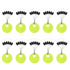 60/120PCS 10/20 Group Set Rubber Silicon Space Bean Sea Carp Fly Fishing Black Rubber Oval Stopper Fishing Float Fishing Bobber