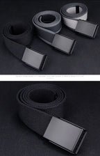 1/2pcs Canvas Nylon Belt Men Black Automatic Buckle Unisex Women Large Big Size Jeans Belts Plus LONG Extra Size 160 150 140cm
