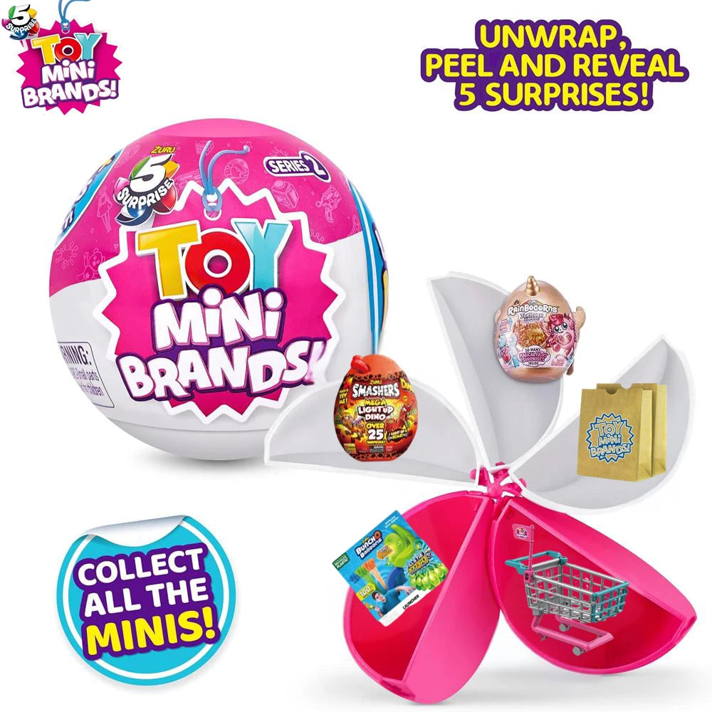 Zuru 5 Surprise Mini Brands Toys Toy Mini Brands Series 2 Mystery Capsule  Toy Store Shopping Toy Mini Brands Collecting Toys