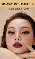 Qibest 2-In-1 Freckle Pen with Gourd-Shaped Head, Natural and Realistic, Sweat-Proof, Double-Ended Stamp Dot Pen Cosmetic Stick
