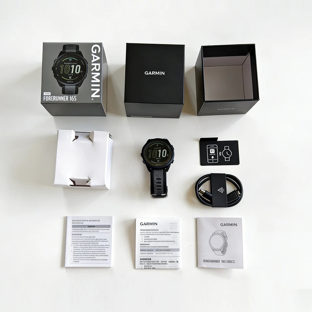 Garmin Forerunner 165 Smartwatch 1.2inches Colorful AMOLED Display GPS Metrics and Recovery Insights Monitoring Fitness Tracker