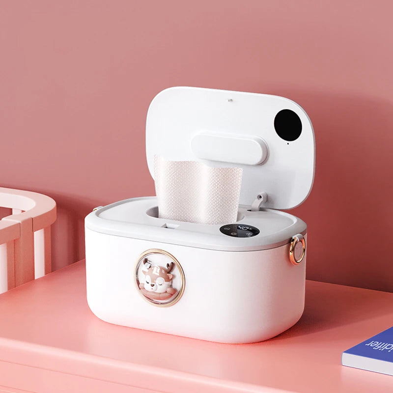 DMWD Household Wipes Heater Wet Towel Dispenser Facial Mask Warmer Electric Baby Tissue Heating Machine 0-55℃ Constant Temp 220V