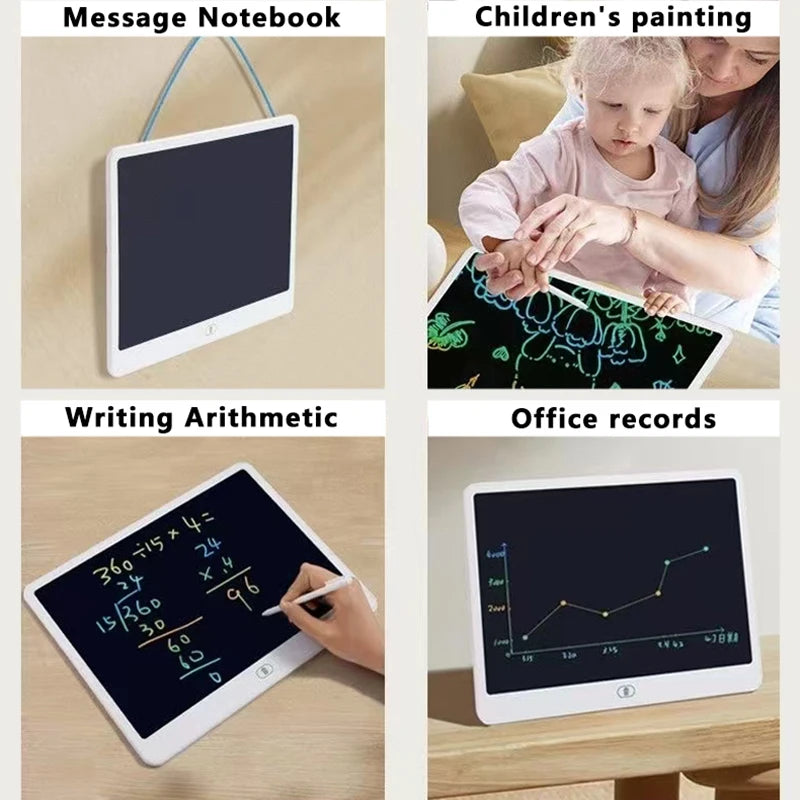 16 Inch Big LCD Writing Board 10 Inch Drawing tablet Kids Writing Painting Children Educational Toys for 3-12 Years Girls Boys