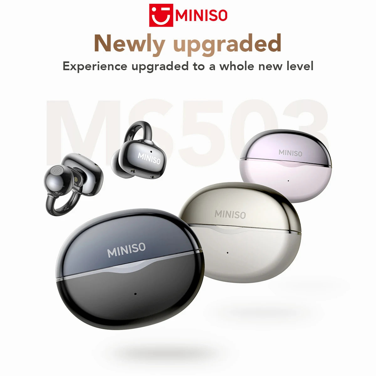 MINISO MS503 Wireless Bluetooth Earbuds AI Translation Earphones Outdoor Sports Headphones Clear Sound Headset Soft Comfortable