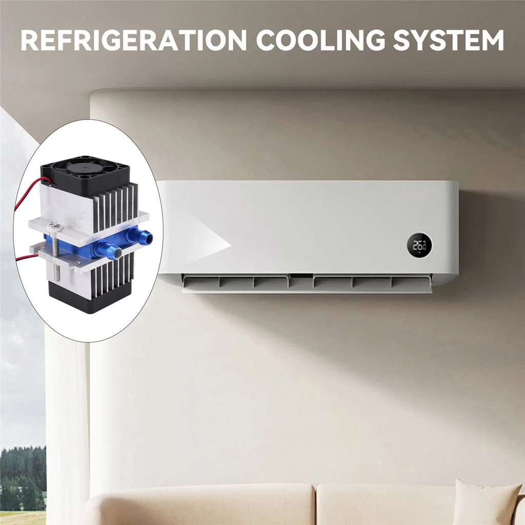 A78E-1 Set Mini Air Conditioner DIY Kit Thermoelectric Peltier Cooler Refrigeration Cooling System + Fan for Home Tool