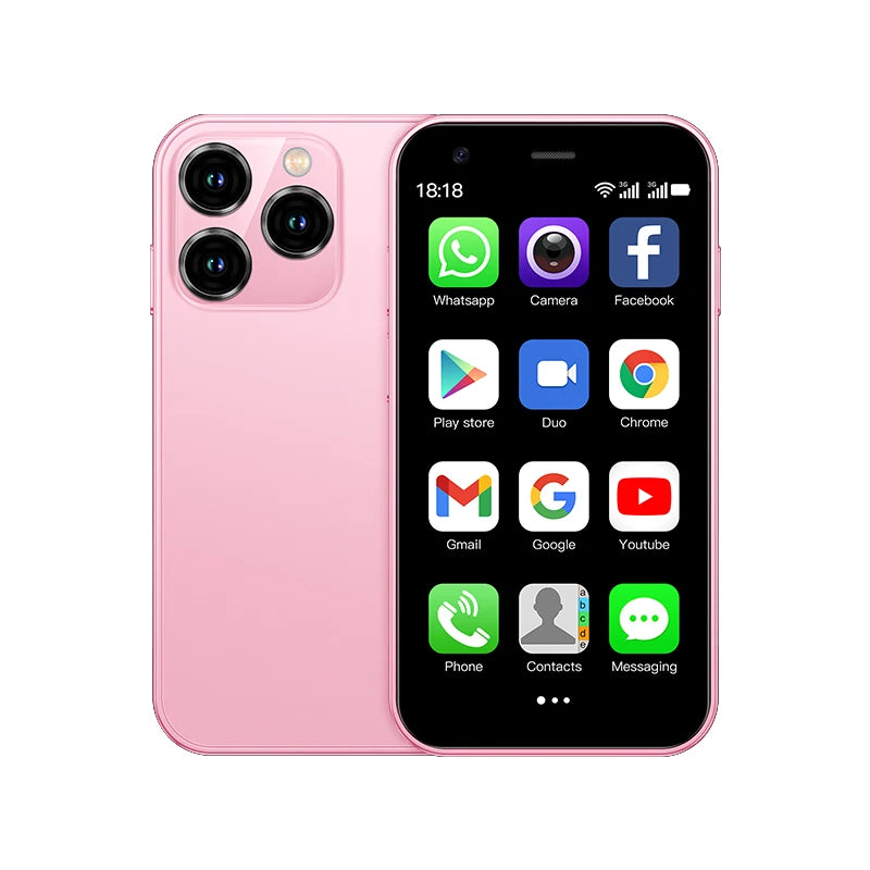 SERVO 15SE Mini Smartphone 3G WCDMA WiFi Hotspot Android OS Play Store WhatsAPP 2GB+16GB 2 SIM Card 3.0" Super Small Smart Phone