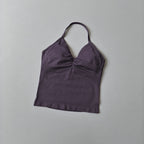 Longline Strappy Top Yoga Vest Woman Backless Tank Tops Sports Fitness Bras Running Workout Gym Halter