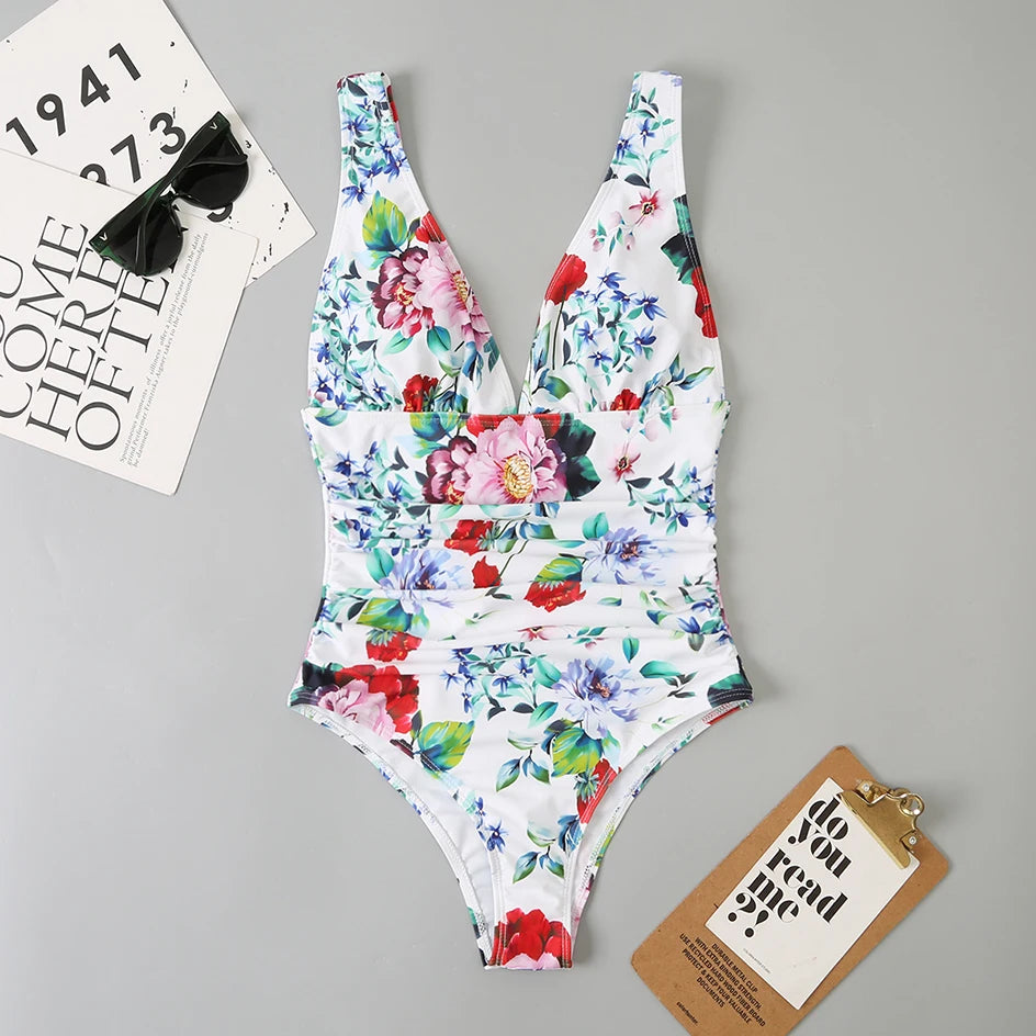 Sexy Swimwear Women`s Deep V One Piece Swimsuit 2026 New Female Bathing Suit Woman Bodysuit Swimming for Beach Wear Monokini
