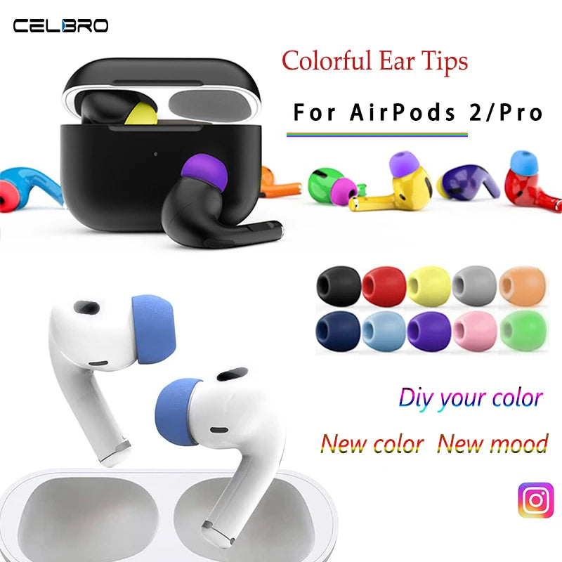 DIY Candy Color For Apple AirPods Pro 2 Eartips In Ear Tips For AirPods Pro Earphone Covers Earpads Silicone Earbuds Accessories Main image