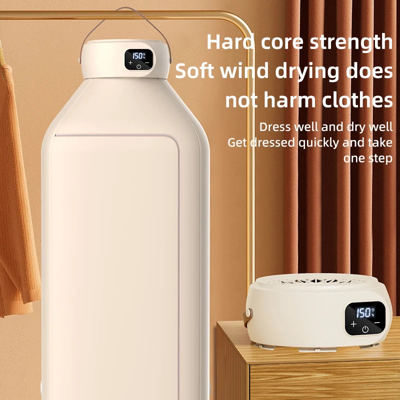 Portable Electric Dryer Multifunctional Dryer Foldable Timed Fast Drying Low-noise Warm Air Heating Clothing Care Mini Dryer Main image