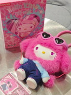 Genuine Hello-Kitty Pop Star Velvet Pendant Series Vinyl Doll Blind Box Trendy Kawaii Surprise Gift Lovely Trendy Blind Box Toys
