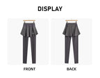 DRUR Women's 2-in-1 Sports Skirt Pants Pocket High Waist Yoga Women’s Sports Leggings Gym Running Tennis  Yoga Pants Y2K