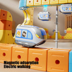 Magnetic Train Toy For Boys Track 1:64 Electric Rail DIY Magic Vehicle Model Toys Education 3 Years Children Gifts