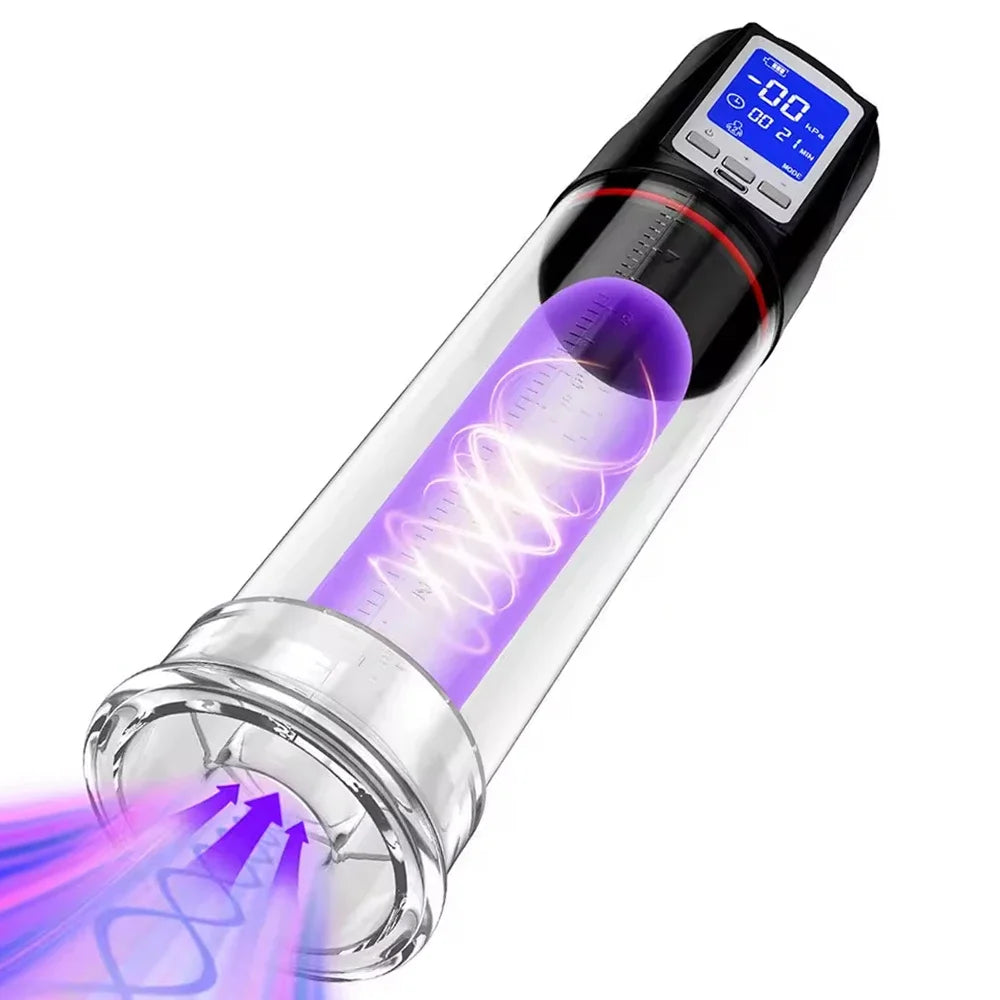 Automatic Penis Pump Suction Vacuum Male Masturbation Penis Extender Dick Erection Enhancement Trainer Adult Sex Toys