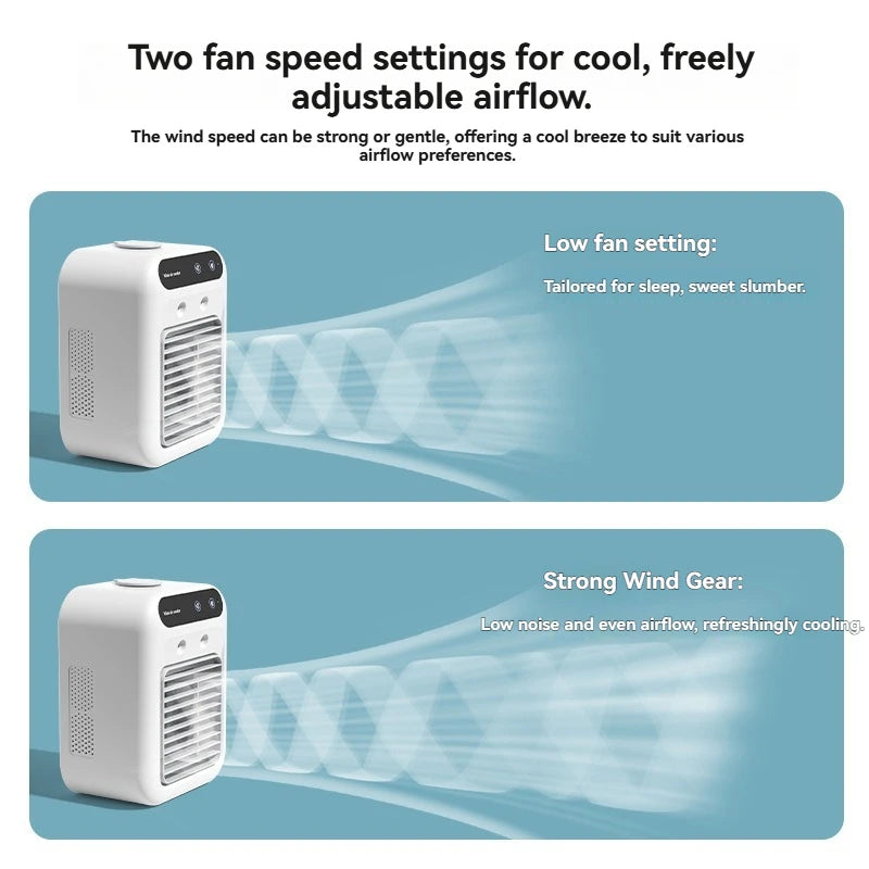 Wireless Air Conditioner Mini Portable Air Cooler Fan 500ml Ice Water Spray Humidifier For Home Air Conditioning Mist Fan USB