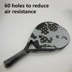 Lightweight Carbon Fiber Cage Padel Racket | Tennis Racquet Sports Equipment Fitness And Health, Good Elasticity, High Quality!