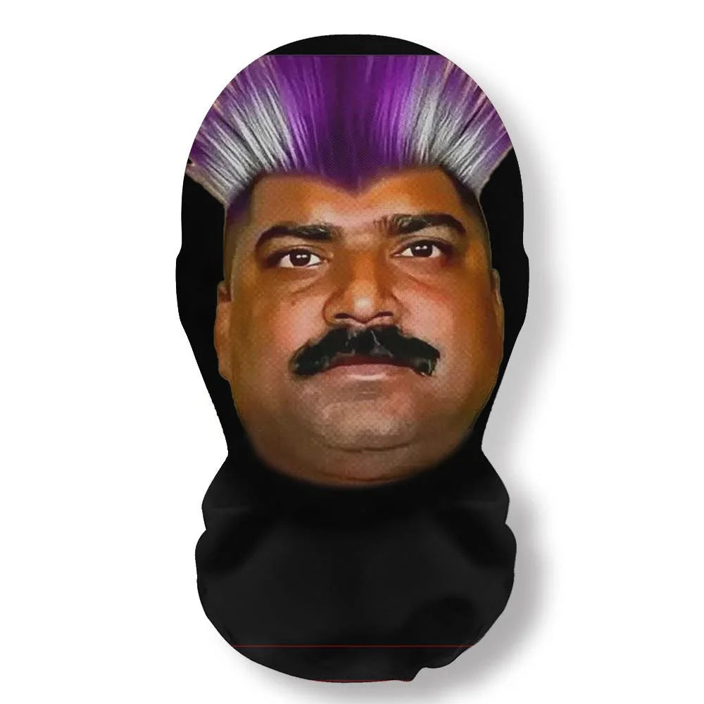 Funny Indian Facial Expression Spoof Abstract Humorous Mask Novelty Live Streaming Outdoor Prop Cosplay Costume Accessories