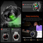 GPS Smart Watch for Men 2G ROM GPS Offline Maps Waterproof Swim Hiking Fitness Tracker Sleep SpO2 Rugged Durable Smartwatch GPS