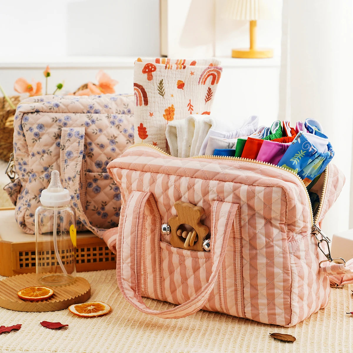 Elinfant 1 PC Baby Diaper Bag Mommy Maternity Packs Baby Stuff Nappy Bags for Mom Mummy Handbags Strollers Mother Kids Main image
